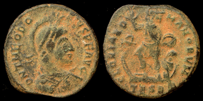 Theodosius I, Ae2, 'Gloria', Thessalonica Mint